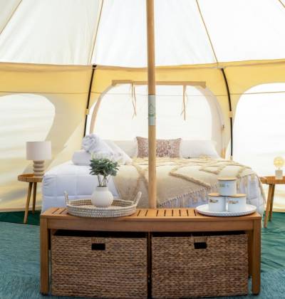 Foxton Beach Holiday Park Glamping Tent
