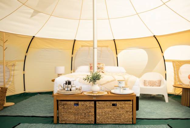 Deluxe Bell Tents at Foxton Beach Holiday Park